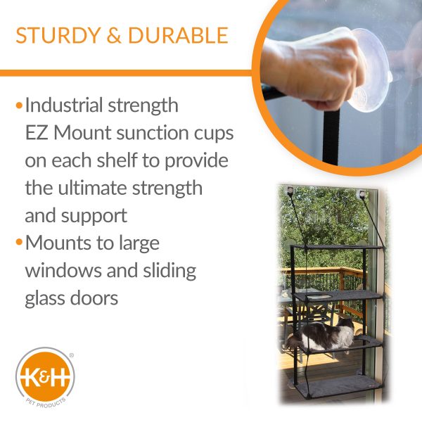 K&H EZ Mount Window Kitty Sill Quad Stack