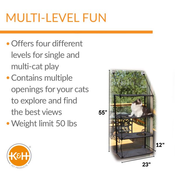 K&H EZ Mount Window Kitty Sill Quad Stack