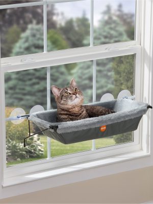 K&H EZ Mount Cat Window Perch Hammock Kitty Sill Window Bed