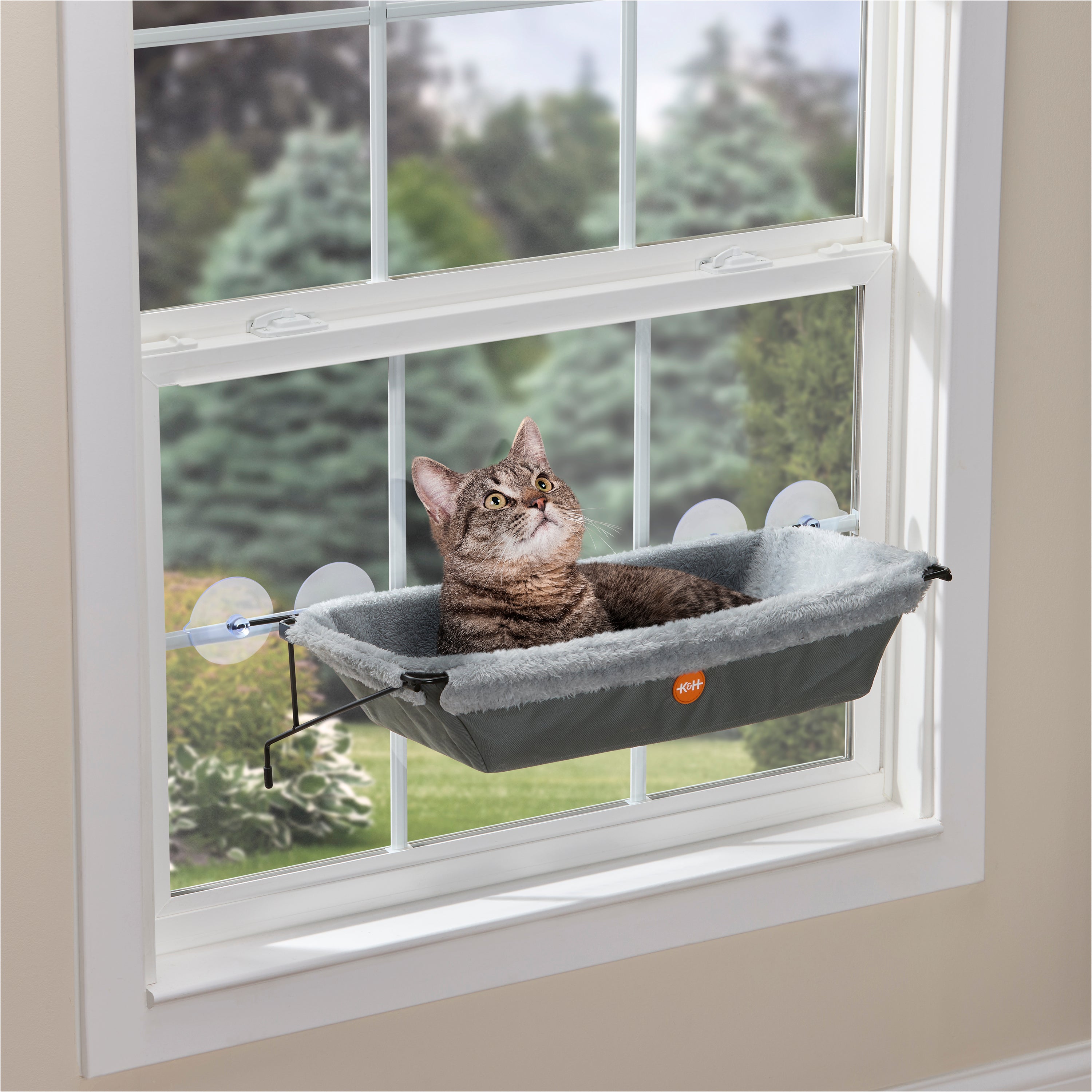 K&H EZ Mount Cat Window Perch Hammock Kitty Sill Window Bed