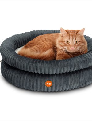 K&H Thermo Pet Cuddler Indoor Heated Donut Cat Bed