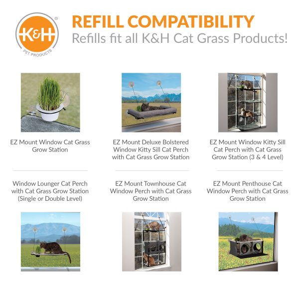 K&H Cat Grass Grow Station Growing Cup Refills