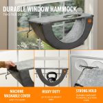 K&H EZ Mount Cat Window Perch Double Level Hammock Kitty Sill Window Bed
