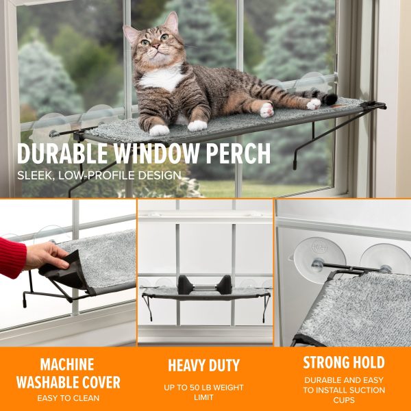 K&H EZ Mount Cat Window Perch Kitty Sill Window Bed
