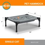 K&H Elevated Hammock Cat Bed for Indoor Cats