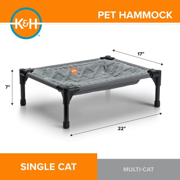 K&H Elevated Hammock Cat Bed for Indoor Cats