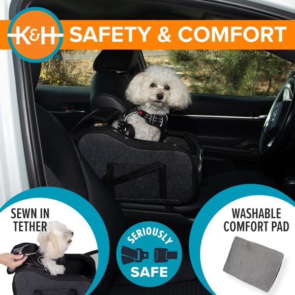 K&H Portable Pet Console Booster Dog Car Seat