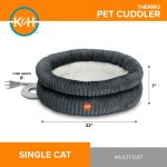 K&H Thermo Pet Cuddler Indoor Heated Donut Cat Bed