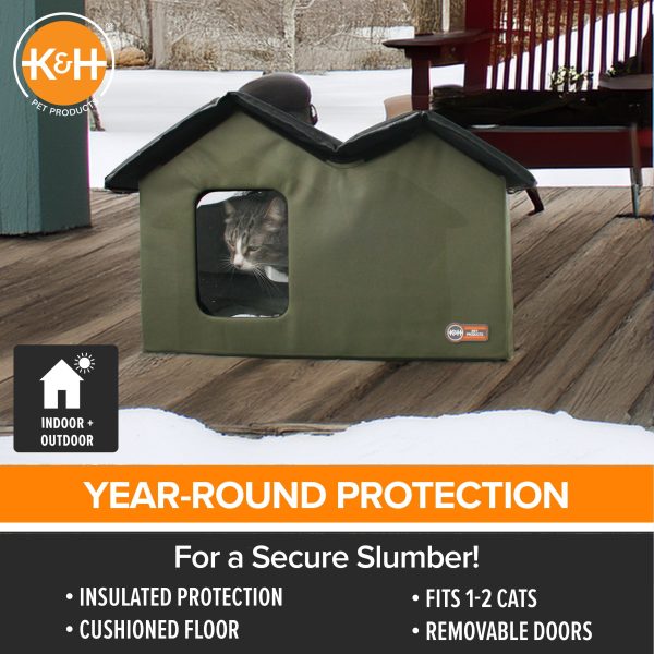 K&H Thermo Outdoor Kitty House Extra Wide (Heated & Unheated)