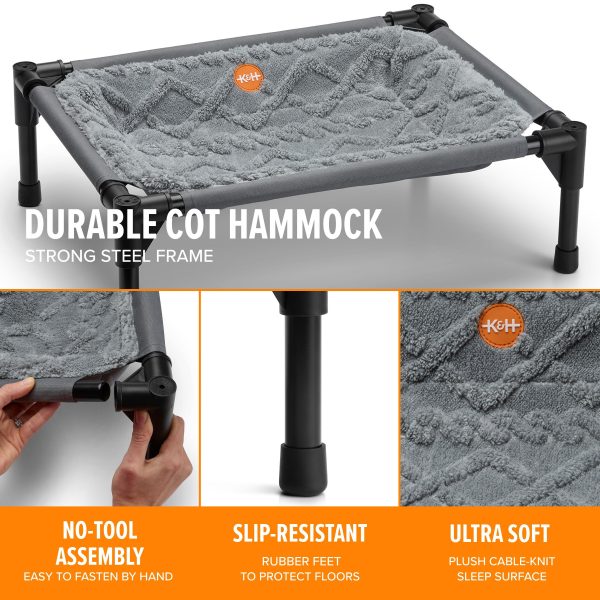K&H Elevated Hammock Cat Bed for Indoor Cats