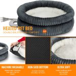 K&H Thermo Pet Cuddler Indoor Heated Donut Cat Bed
