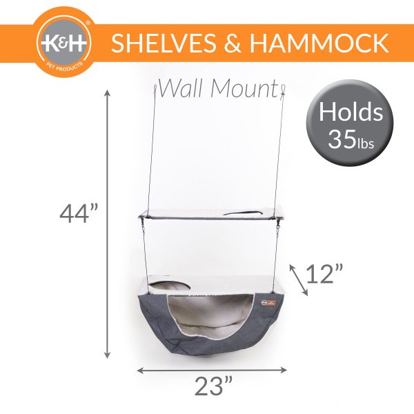 K&H Wall Mount Cat Shelf & Cat Hammock