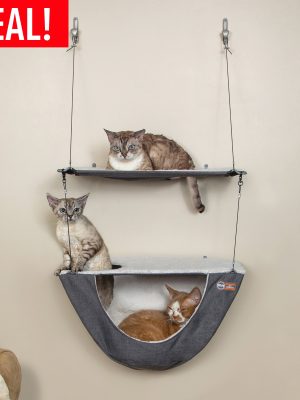 K&H Wall Mount Cat Shelf & Cat Hammock
