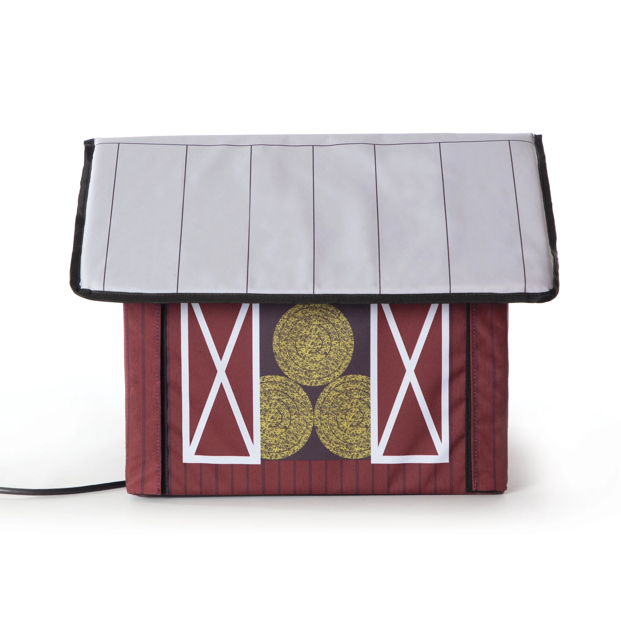 Outdoor Kitty House - Barn Design - Side 1