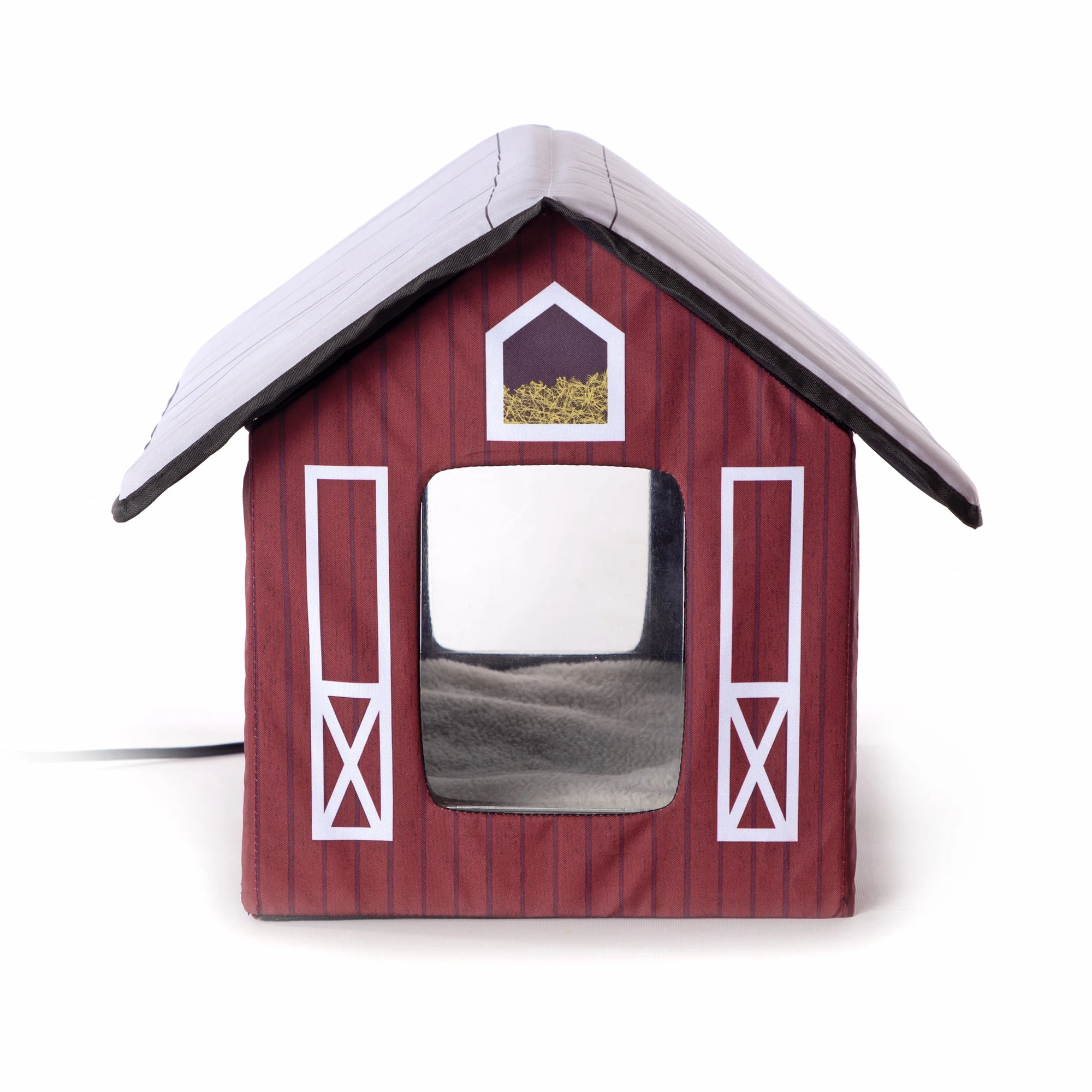 Outdoor Kitty House - Barn Design - Front